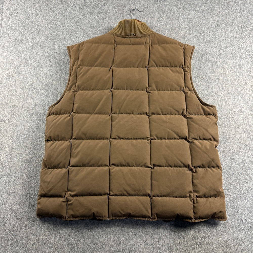 Eddie Bauer Men's Puffer Vest XL Brown Vintage Goose Down Quilted Outdoors - Picture 3 of 16